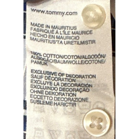 Tommy Hilfiger 80's 2 Ply Fabric Button-Down Plaid Shirt Custom Fit Men Size XL - Picture 13 of 16